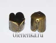 Шапочка закрытая, бронза, (100 шт) ОПТ