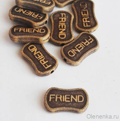 Бусина акриловая под дерево Friend 3