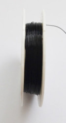Ювелирный тросик (ланка) 0.3 мм, черный, 10 м