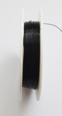 Ювелирный тросик (ланка) 0.3 мм, черный, 10 м