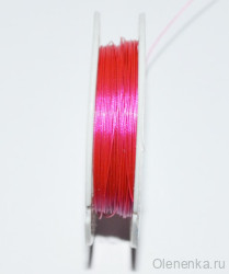 Ювелирный тросик (ланка) 0.3 мм, розовый, 10 м