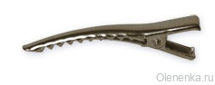 Основа для заколки "Крокодильчик" 34 мм, черный никель