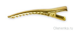 Основа для заколки "Крокодильчик" 34 мм, золото