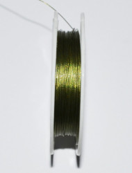 Ювелирный тросик (ланка) 0.3 мм, темно-зеленый, 10 м