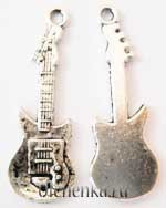 Подвеска "Гитара" античное серебро