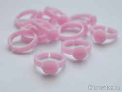 Основа для кольца пластиковая детская, розовая