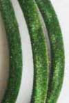 Шнур бархатный круглый с карабином, темно-зеленый