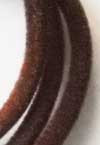 Шнур бархатный круглый с карабином, темно-коричневый