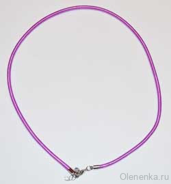 Основа для колье - шелковый шнур, фиолетовый