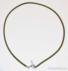 Основа для колье - шелковый шнур, хаки