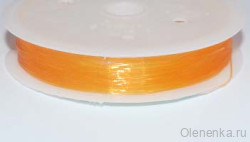 Эластичная нить 0.6 мм, оранжевая (15 м)