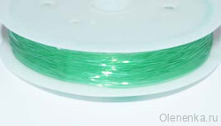 Эластичная нить 0.6 мм, зеленая (15 м)