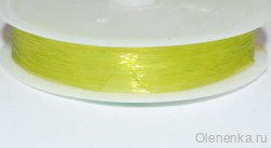 Эластичная нить 0.6 мм, желто-зеленая (15 м)