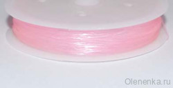 Эластичная нить 0.6 мм, светло-розовый (15 м)