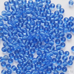 Бусина стеклянная Crystal Art 4 мм, синяя, 50 шт