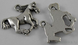 Подвеска "Лошадь в галопе", серебро (50 шт) ОПТ