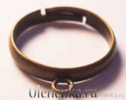 Основа для кольца с петелькой, бронза (20 шт)